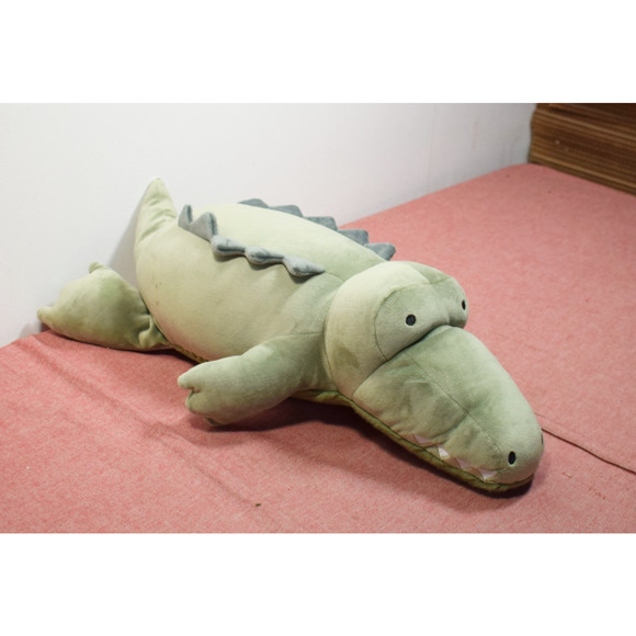 Pillowfort Alligator Weighted Plush Kids' Throw Pillow Green - Picture 1 of 4